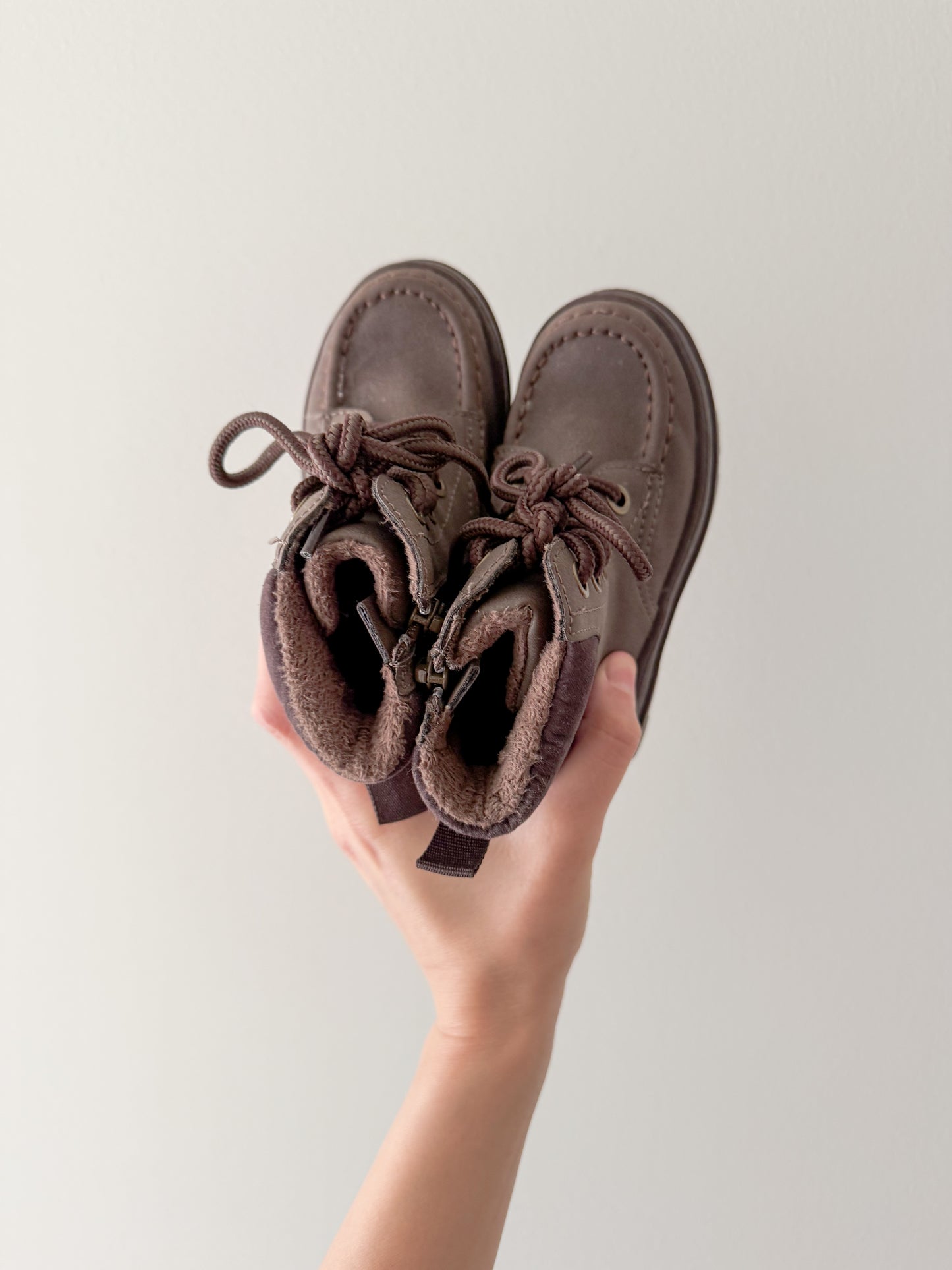 H&M Dark Brown Lace-Up Boots (US 7.5)