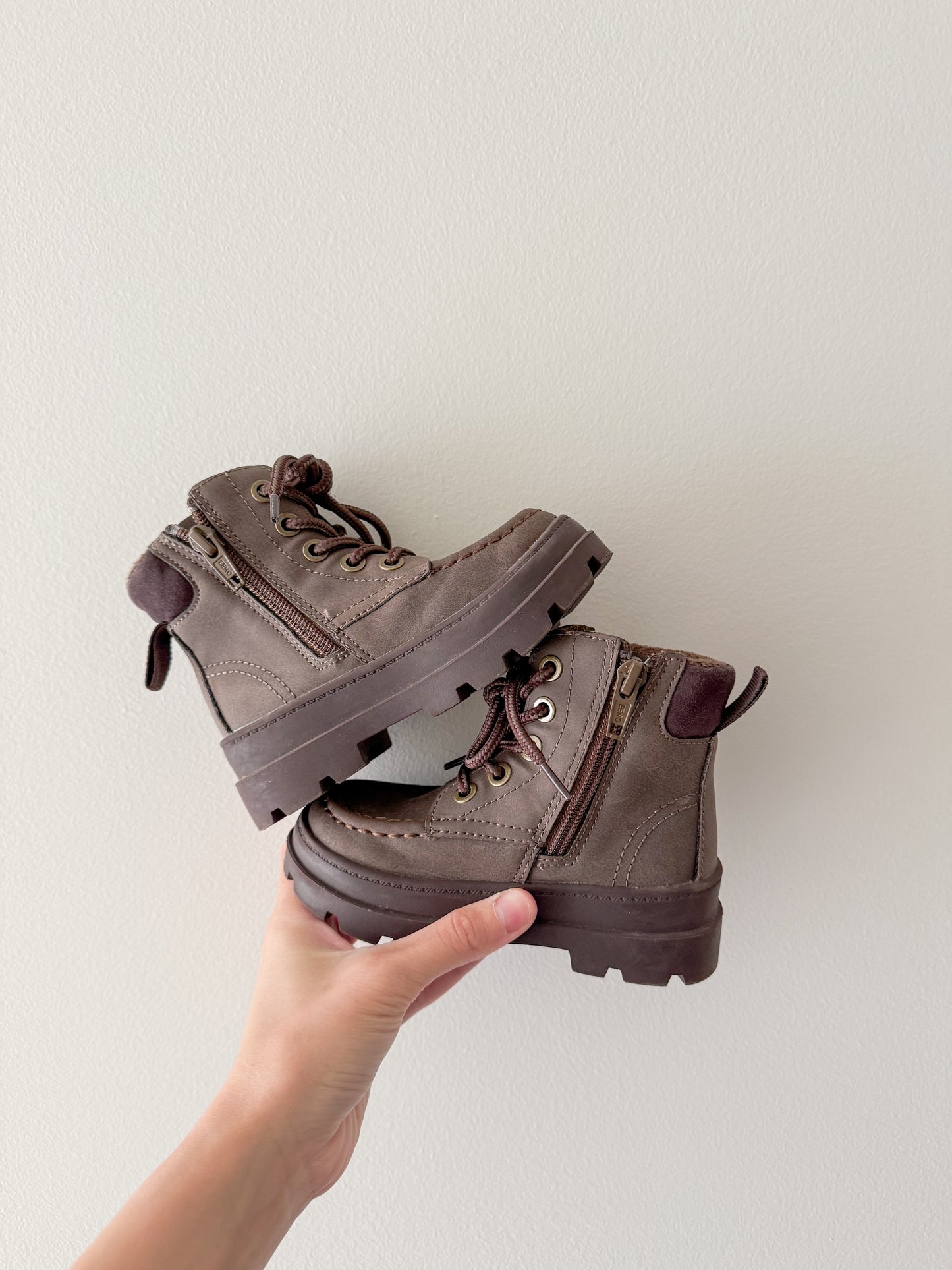 H&M Dark Brown Lace-Up Boots (US 7.5)
