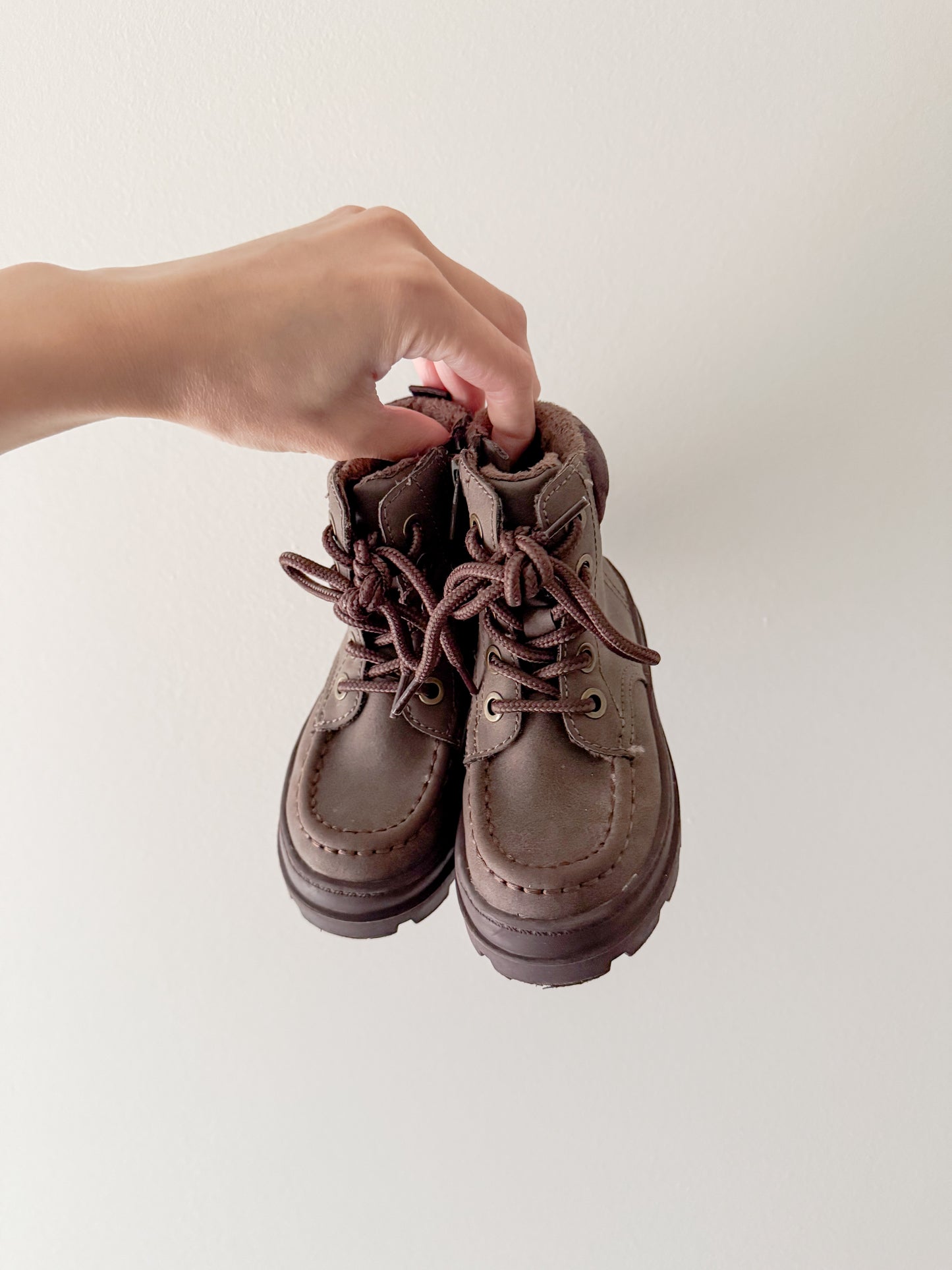 H&M Dark Brown Lace-Up Boots (US 7.5)