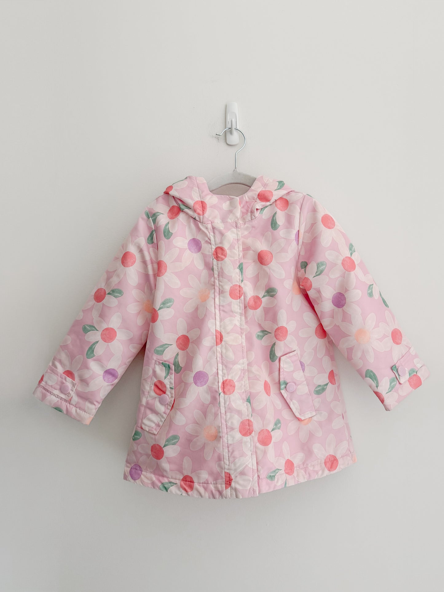 Carter's Floral Fleece Lined Rain Jacket (4T)