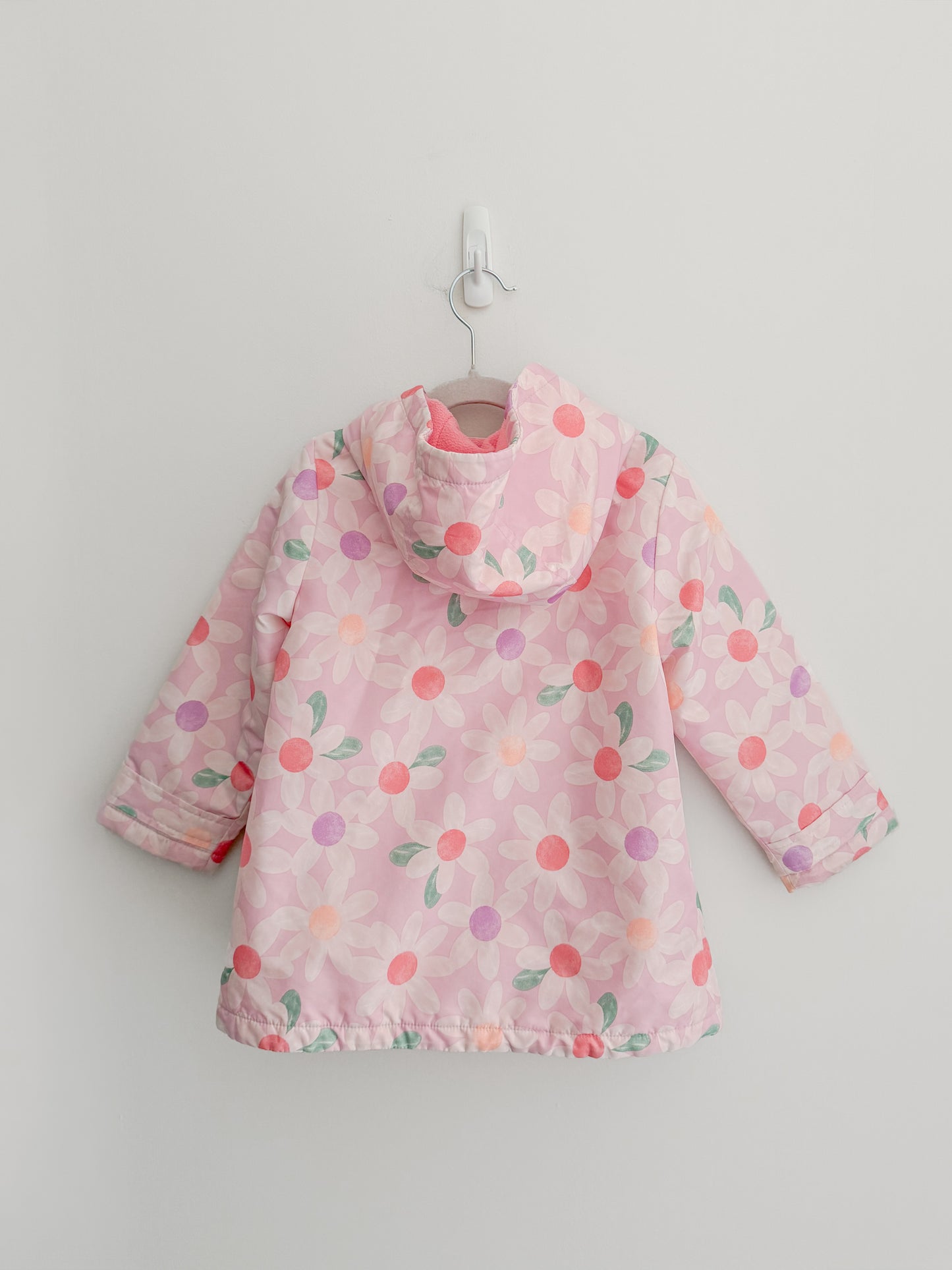 Carter's Floral Fleece Lined Rain Jacket (4T)