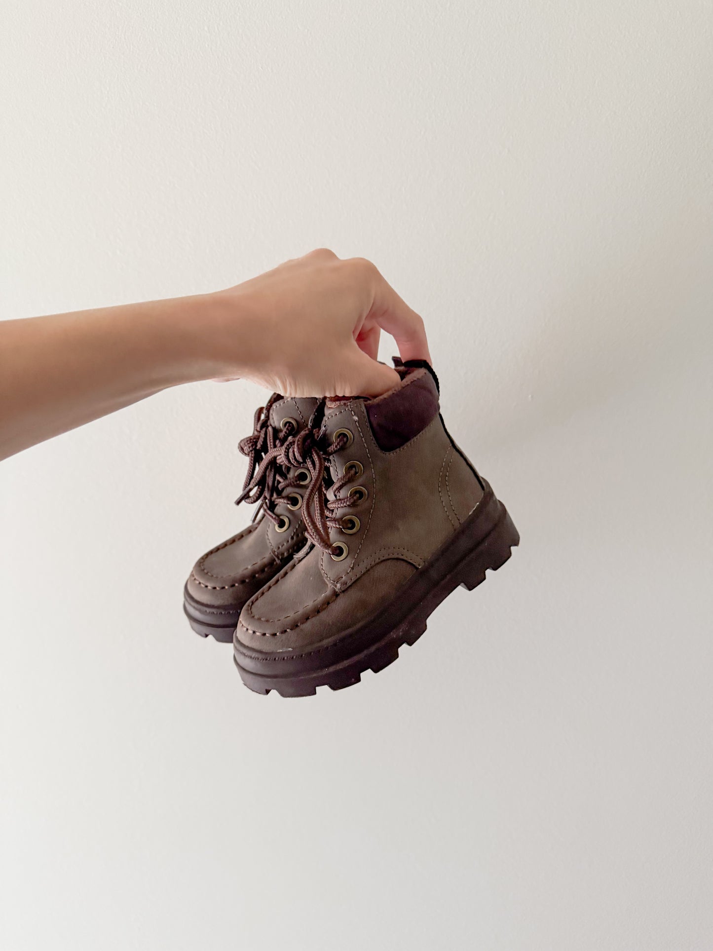 H&M Dark Brown Lace-Up Boots (US 7.5)