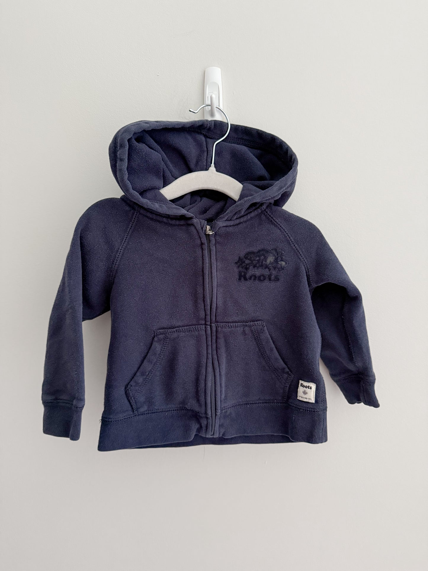 Roots Zip Up Hoodie - Dark Navy (12-18m)