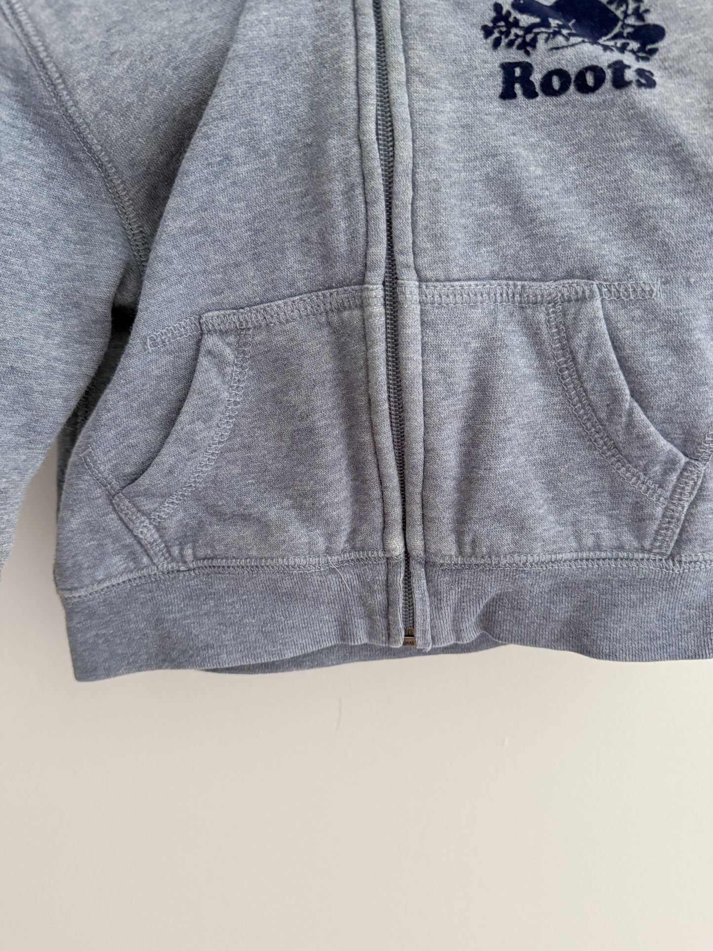 Roots Zip Up Hoodie - Dusty Blue (12-18m)