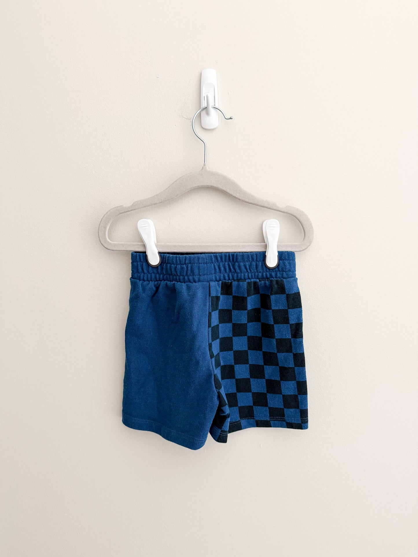 Mario Kart Checkered Blue Shorts (2T)
