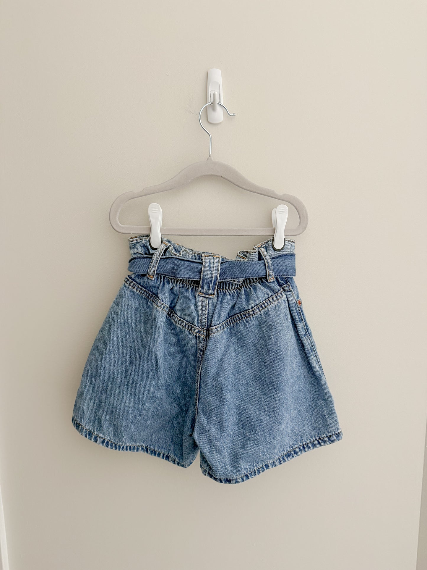 Zara Paper Bag Denim Shorts (8y)