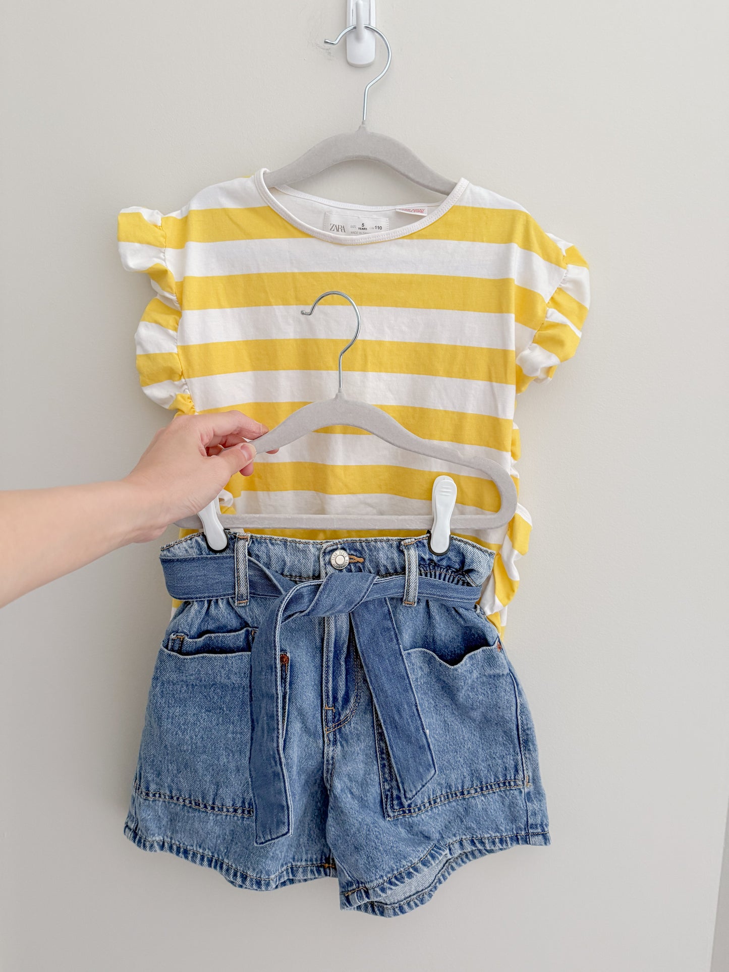 Zara Paper Bag Denim Shorts (8y)