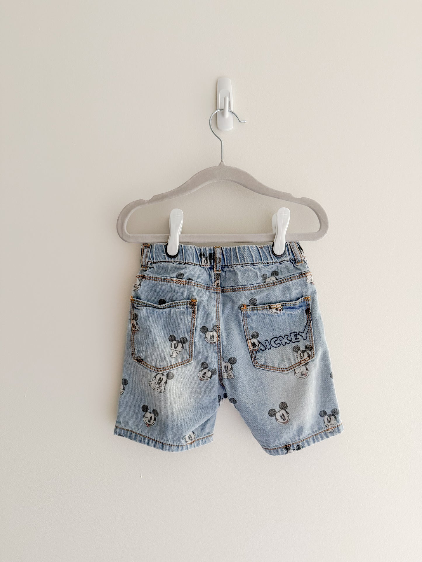 Zara x Disney Mickey Denim Shorts (18-24m)