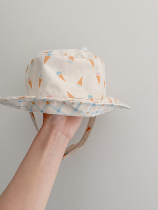 FlapJackKids Reversible Pattern Sun Hat (6-24m)