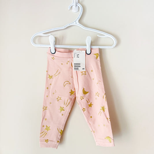[NEW] H&M Pink Moon & Stars Leggings (6-9m)