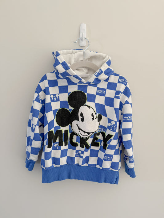 Zara x Disney Mickey Checkered Hoodie (2/3y)