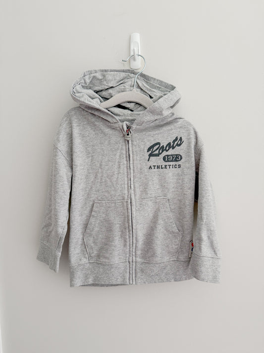 Roots Zip Up Hoodie - Light Grey (4T)