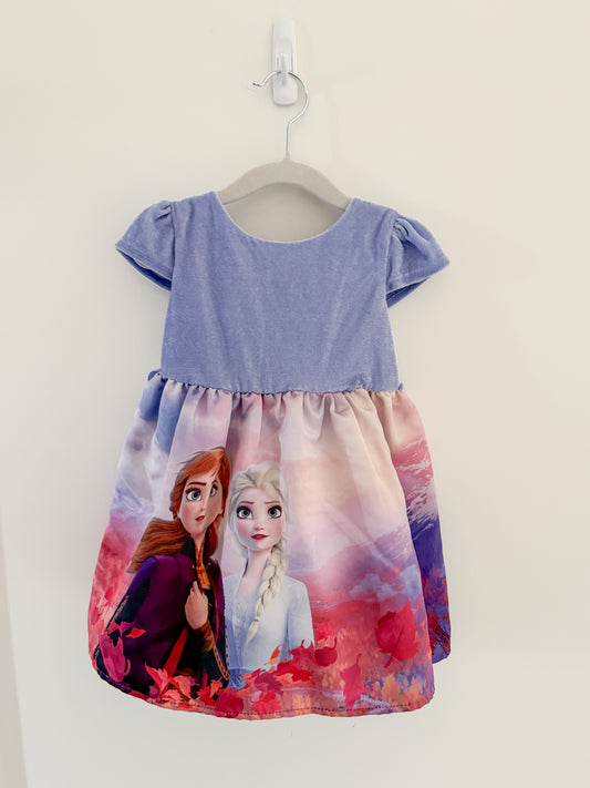 Disney Frozen Cap Sleeve Dress (2T)