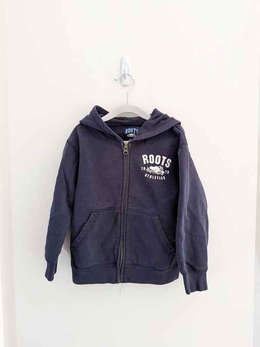 Roots Zip Up Hoodie - Navy Blue (4-5y)