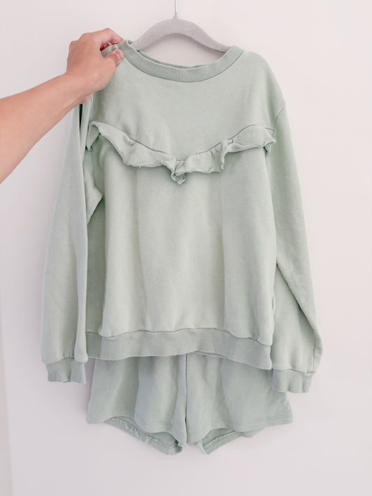 H&M Light Green Shorts Set (7-8y)