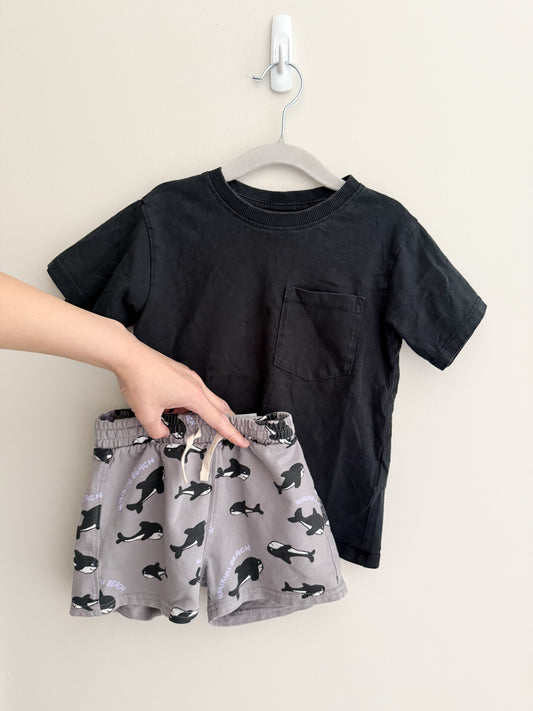 Zara Black Pocket Tee (4y)