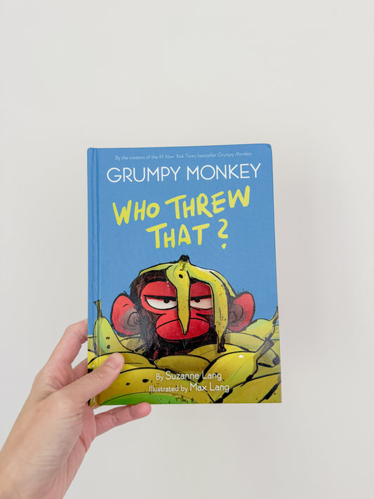 Who Threw That? (Grumpy Monkey) - Hardcover Graphic Novel