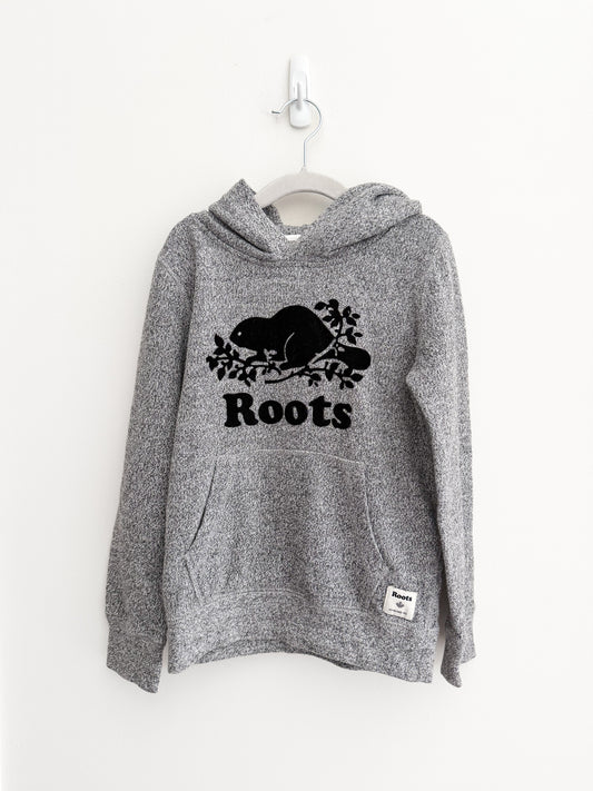 Roots Logo Hoodie - Grey/Black (5-6y)